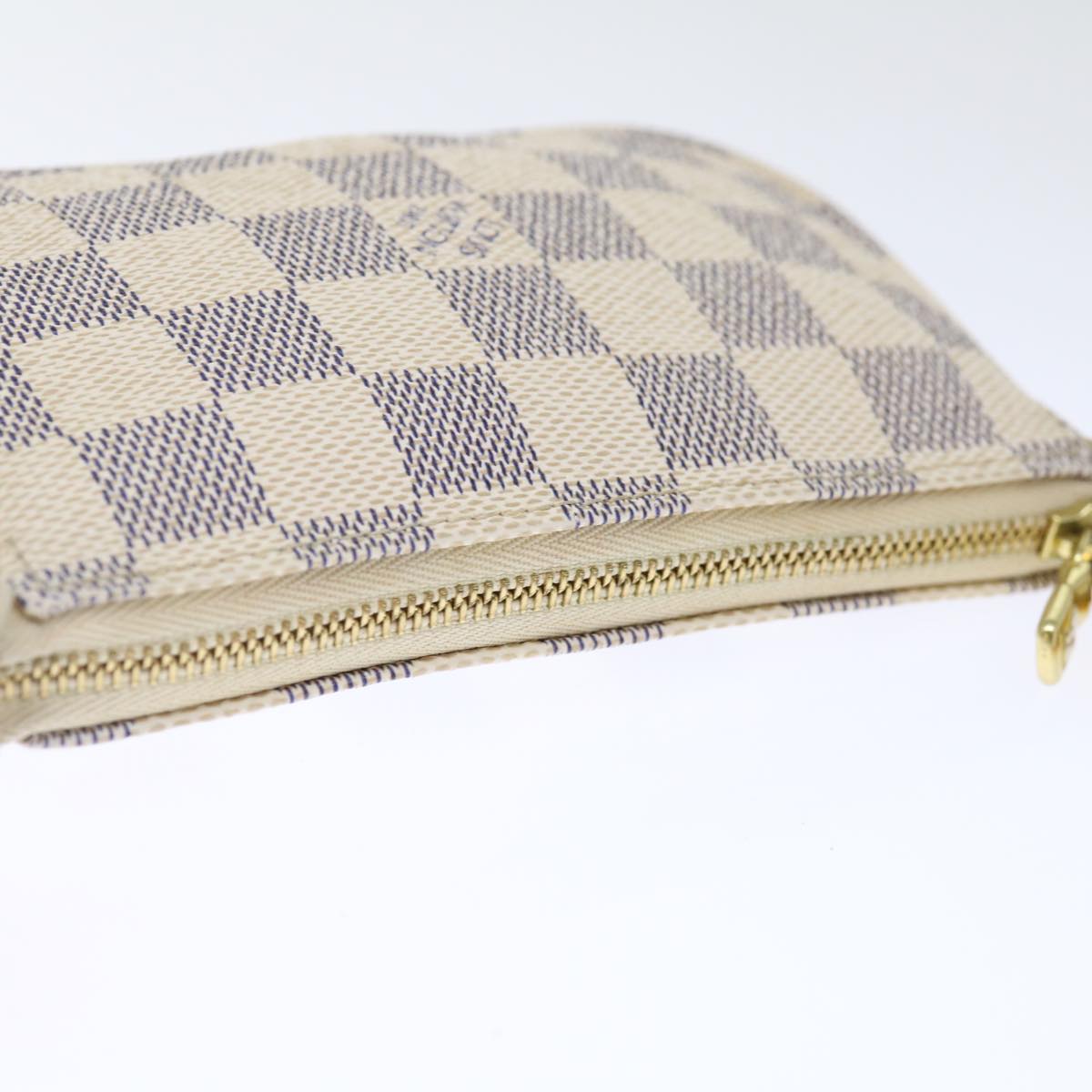 LOUIS VUITTON Damier Azur Mini Pochette Accessoires Pouch N58010 LV 71666