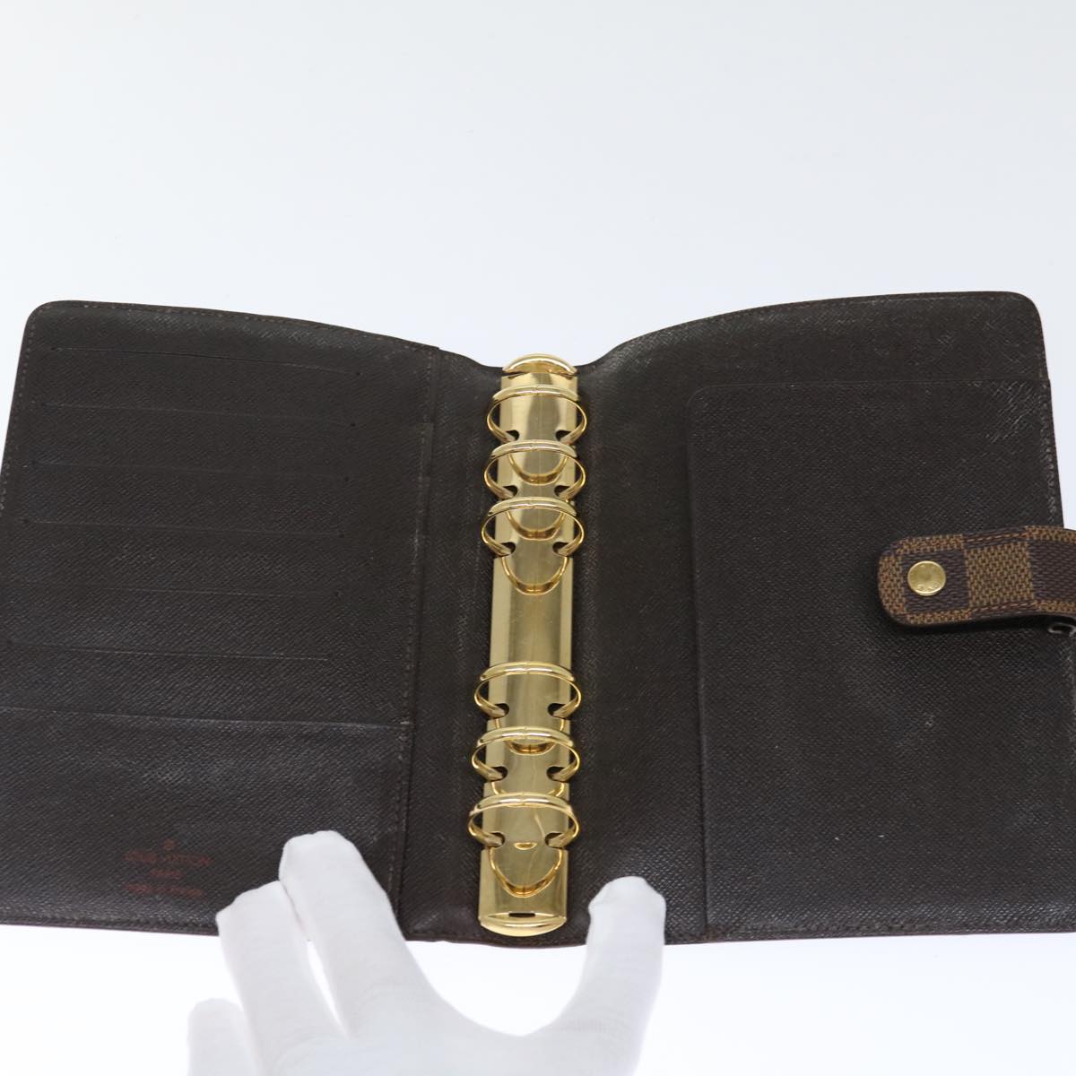 LOUIS VUITTON Damier Ebene Agenda MM Day Planner Cover R20240 LV 71689