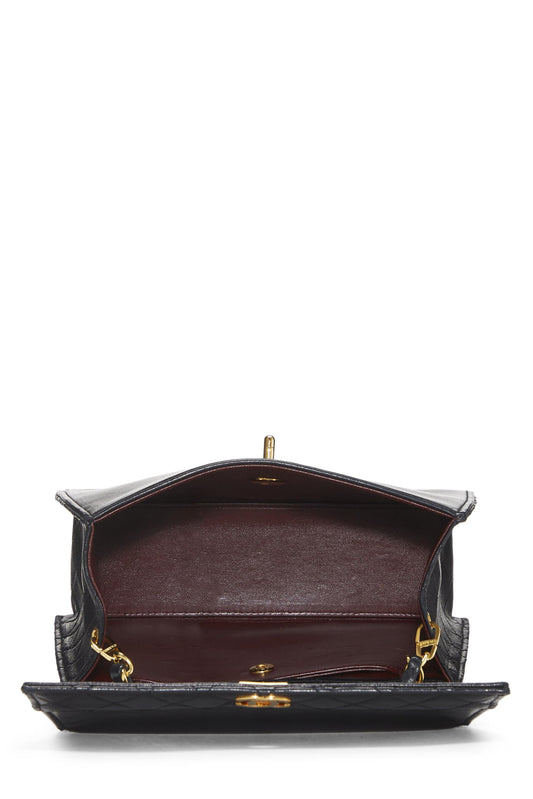 Chanel,  Black Quilted Lambskin Trapezoid Bag, Black