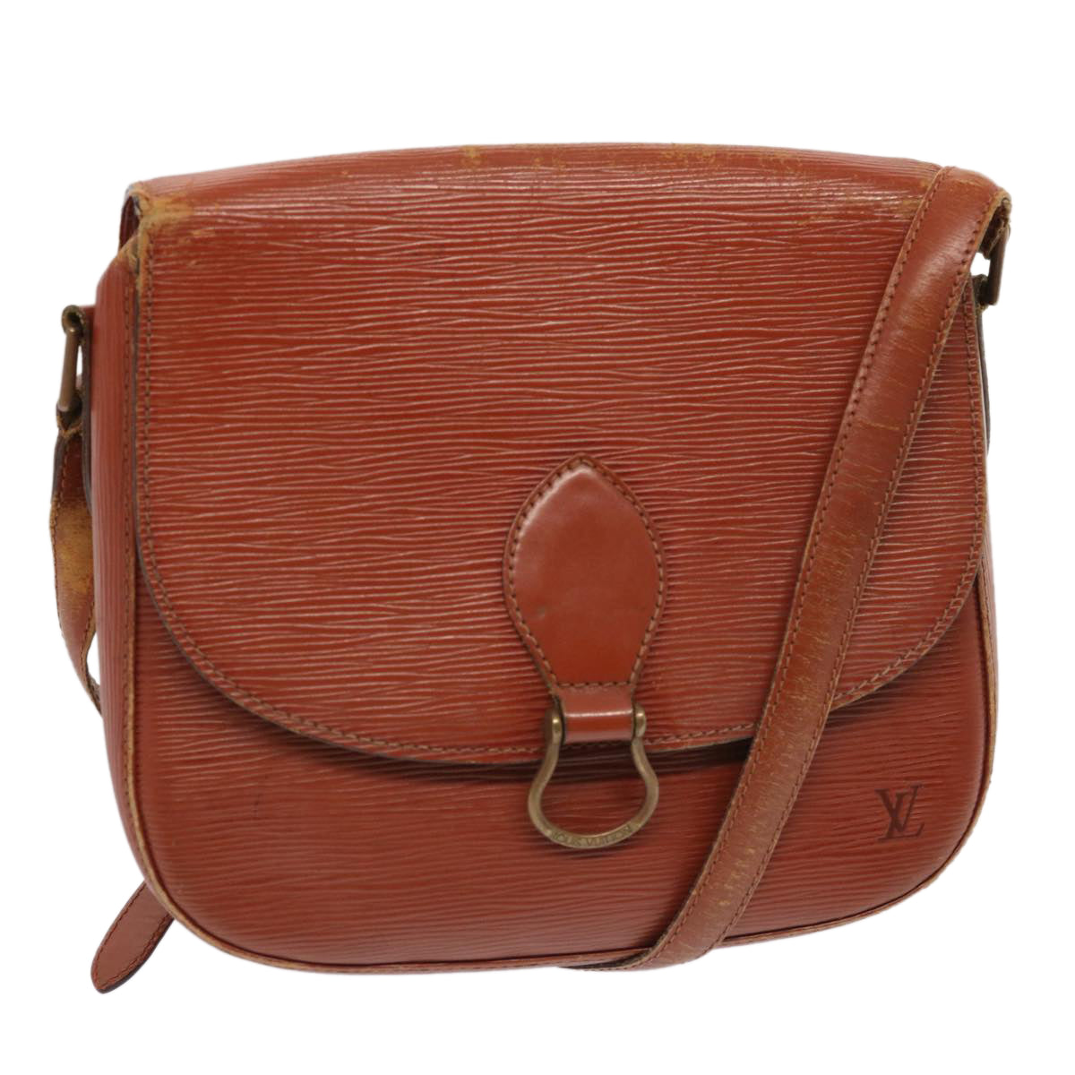 LOUIS VUITTON Epi Saint Cloud GM Shoulder Bag Brown M52193 LV 71703
