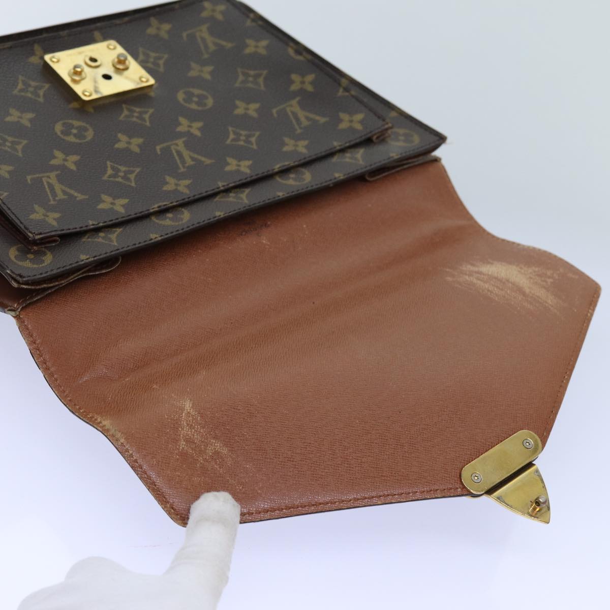 LOUIS VUITTON Monogram Monceau 28 Hand Bag 2way M51185 LV 71711