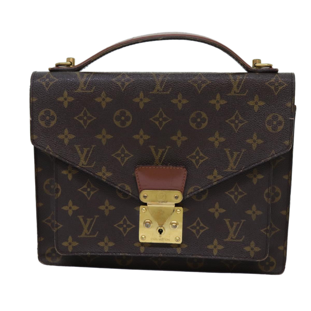 LOUIS VUITTON Monogram Monceau 28 Hand Bag 2way M51185 LV 71711