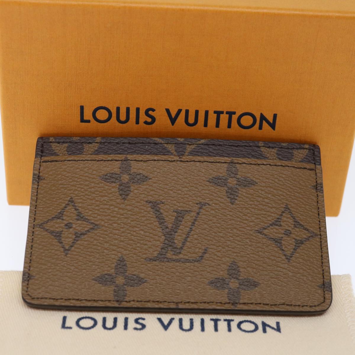 LOUIS VUITTON Monogram Reverse Porte Cartes Simple Card Case M69161 71724
