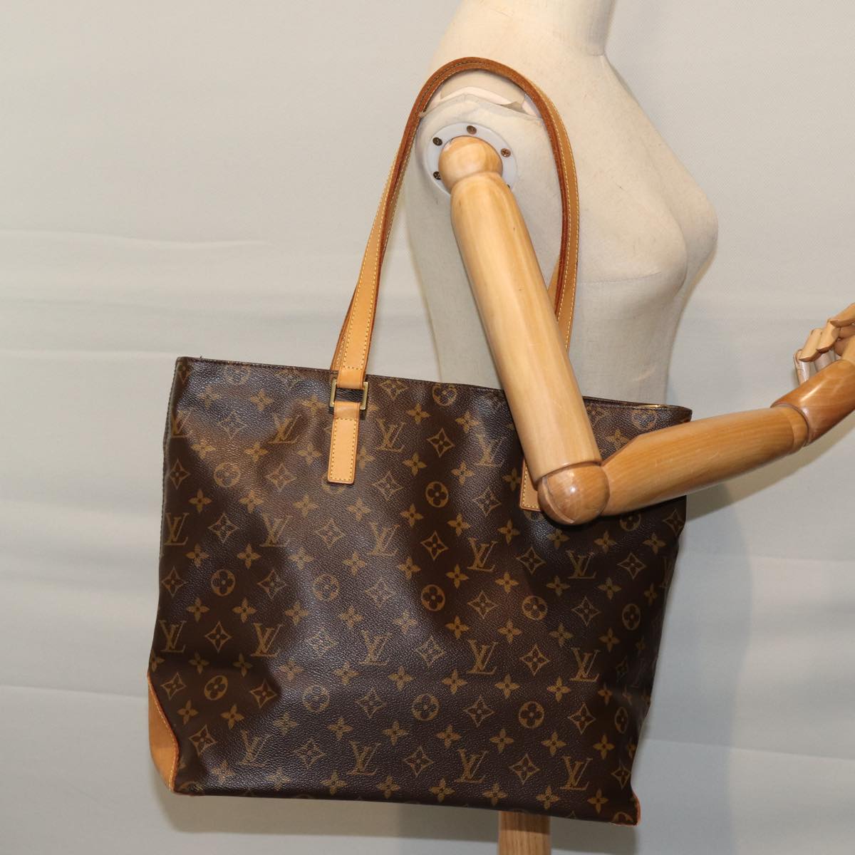 LOUIS VUITTON Monogram Cabas Mezzo Tote Bag M51151 LV 71747