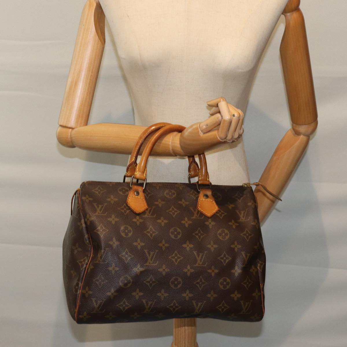 LOUIS VUITTON Monogram Speedy 30 Hand Bag M41526 LV 71758