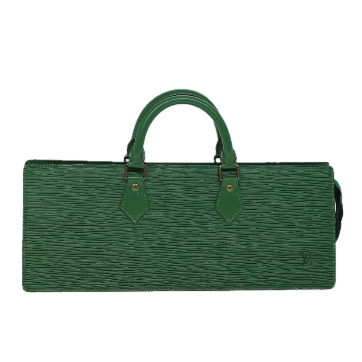 LOUIS VUITTON Epi Sac Triangle Hand Bag Green M52094 LV 71766