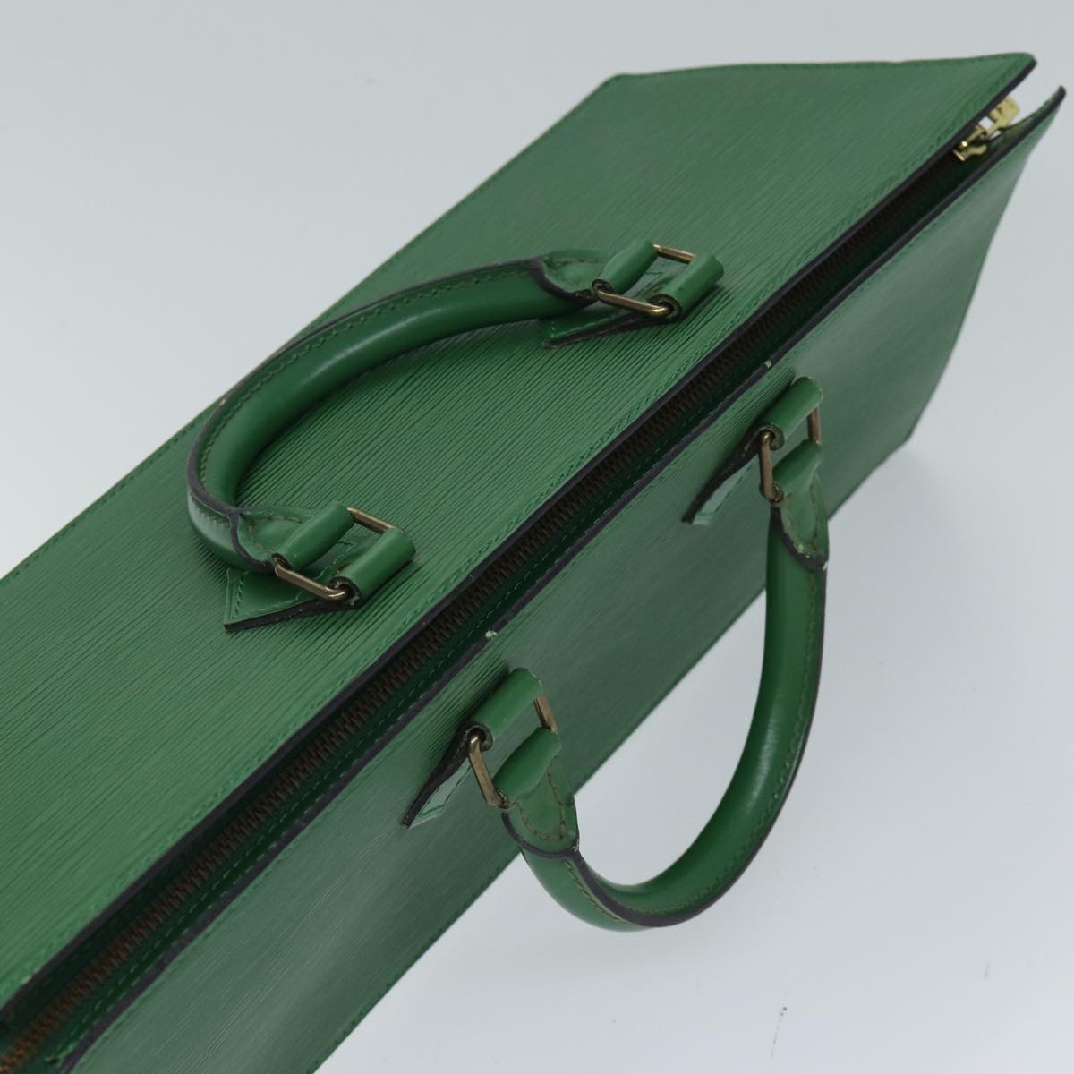 LOUIS VUITTON Epi Sac Triangle Hand Bag Green M52094 LV 71766