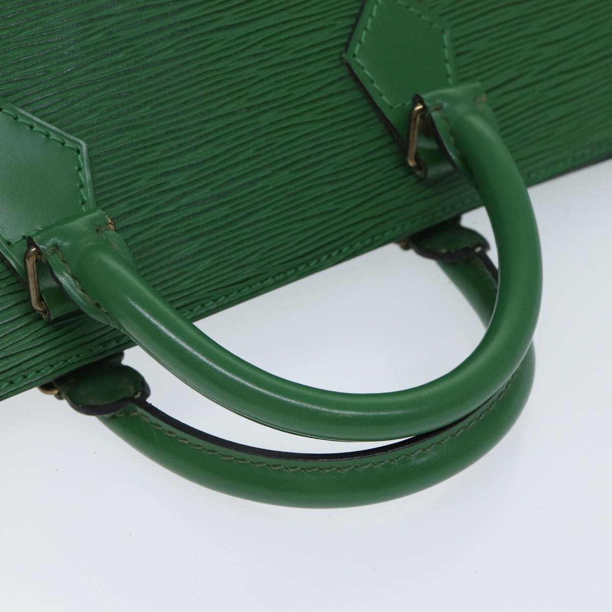 LOUIS VUITTON Epi Sac Triangle Hand Bag Green M52094 LV 71766