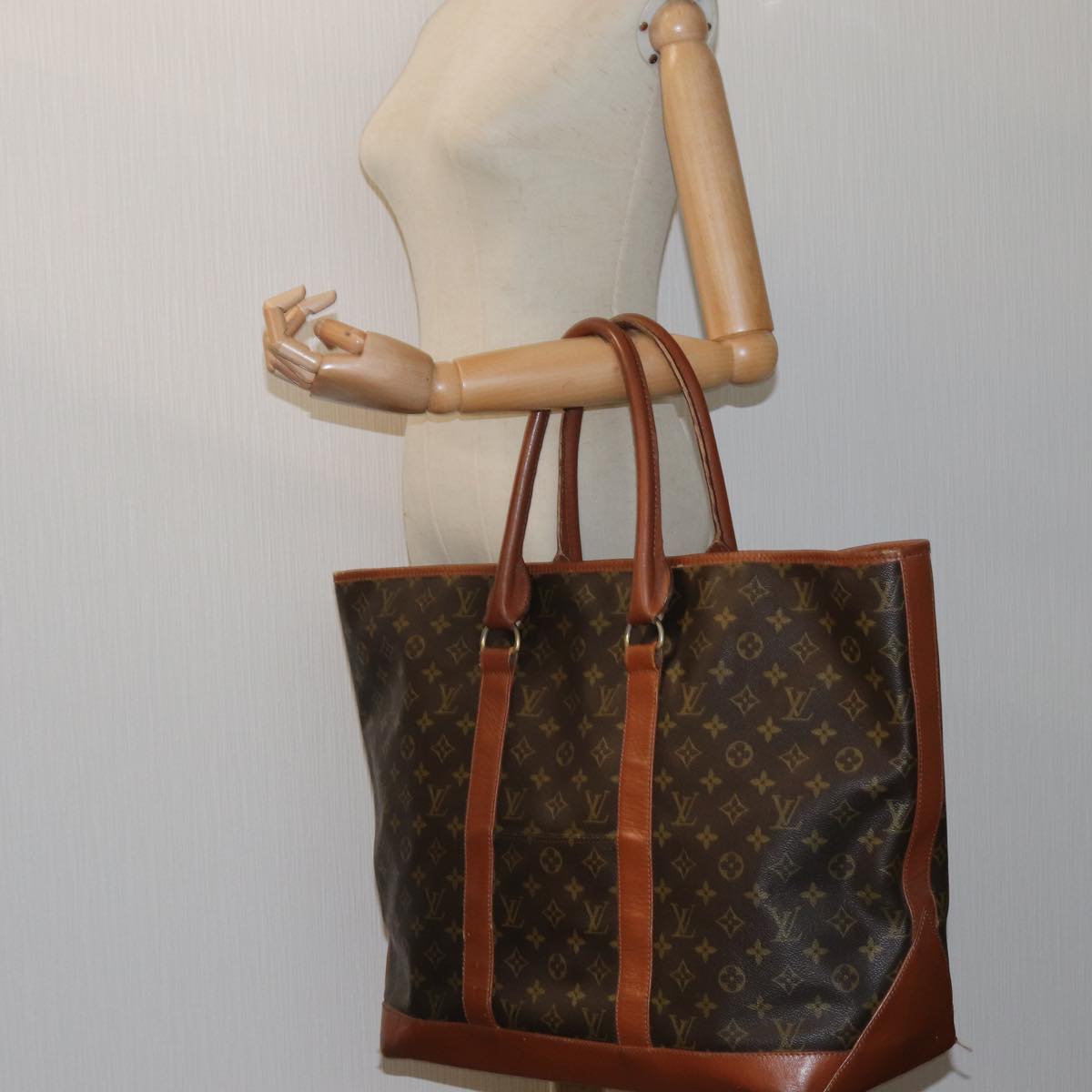 LOUIS VUITTON Monogram Sac Weekend GM Tote Bag M42420 LV 71770