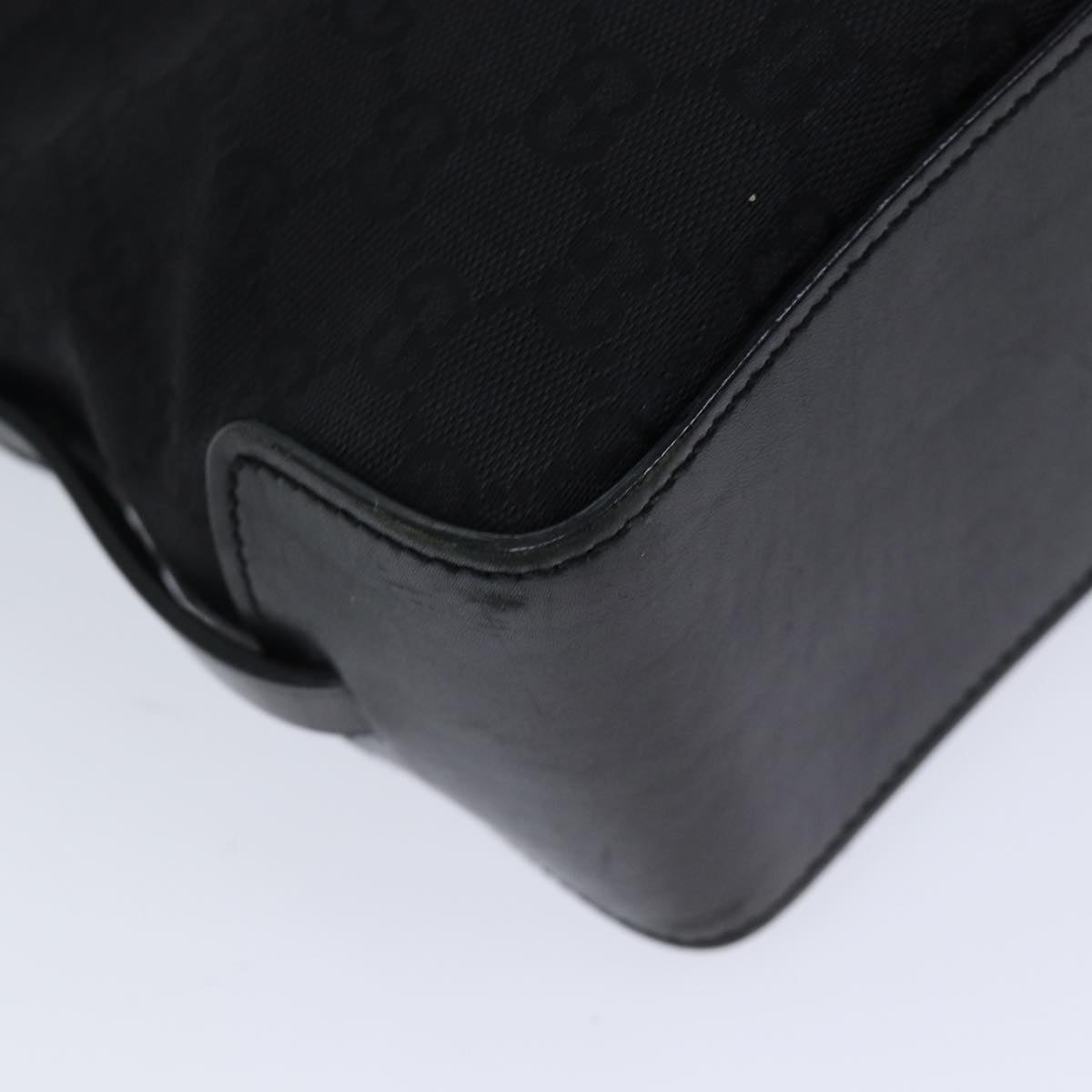 GUCCI GG Canvas Hand Bag Black 107757 71784