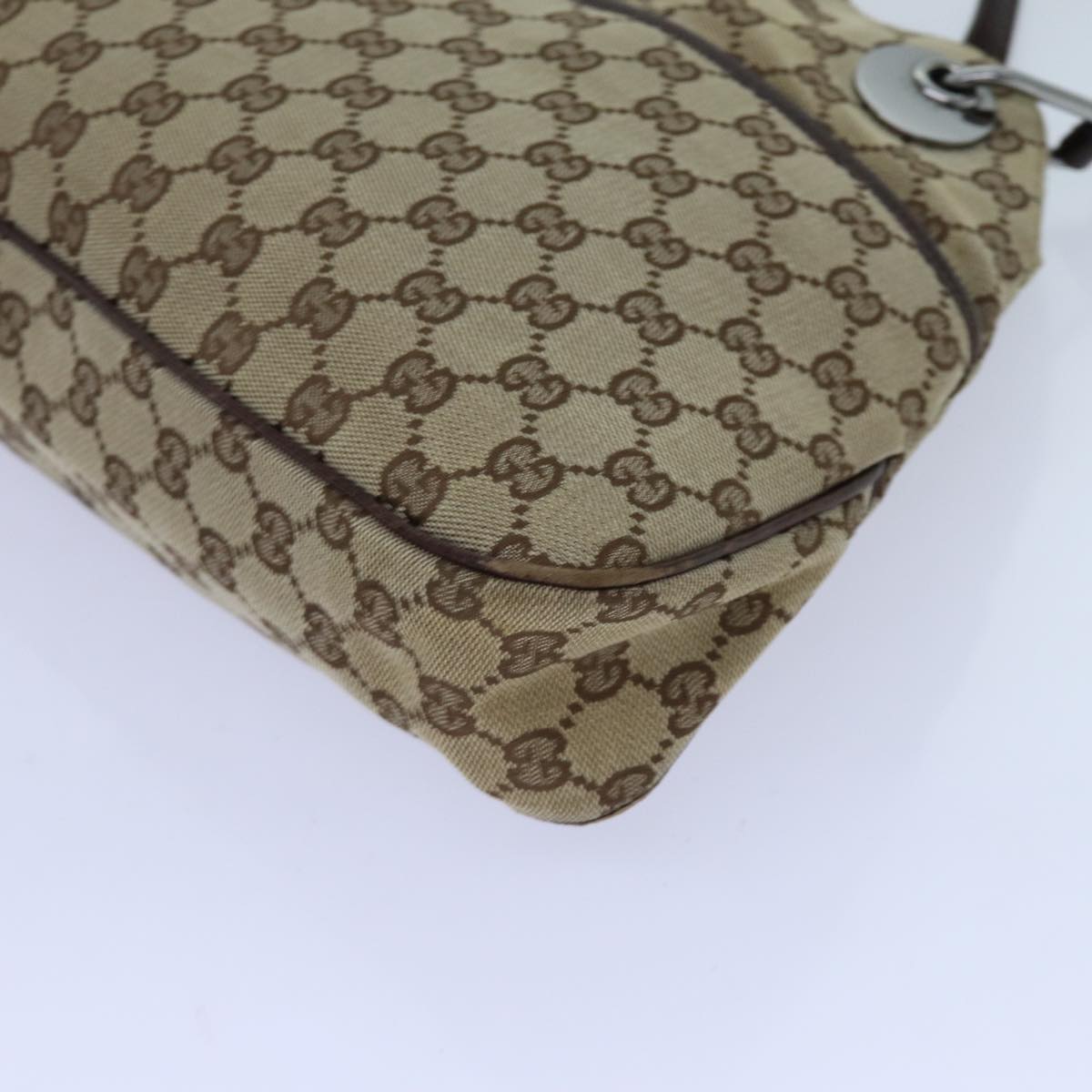 GUCCI GG Canvas Tote Bag Beige 121023 71785