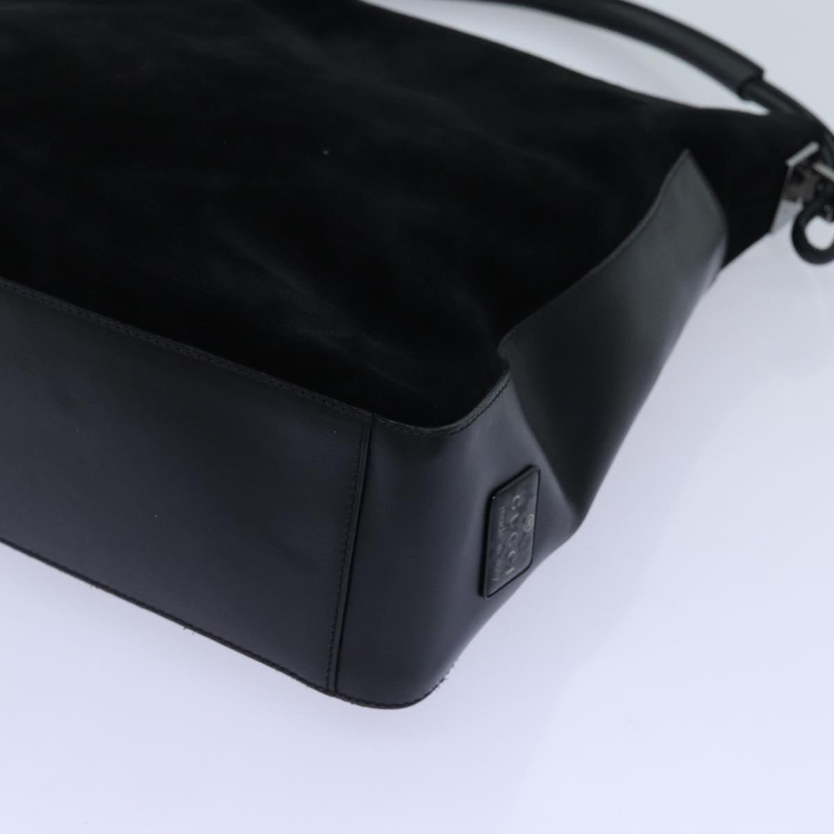 GUCCI Shoulder Bag Suede Black 001 3770 71787