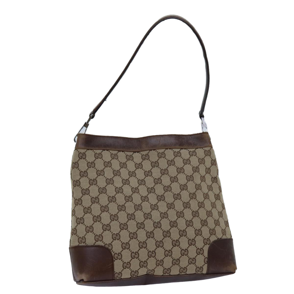 GUCCI GG Canvas Shoulder Bag Beige 33900 71788