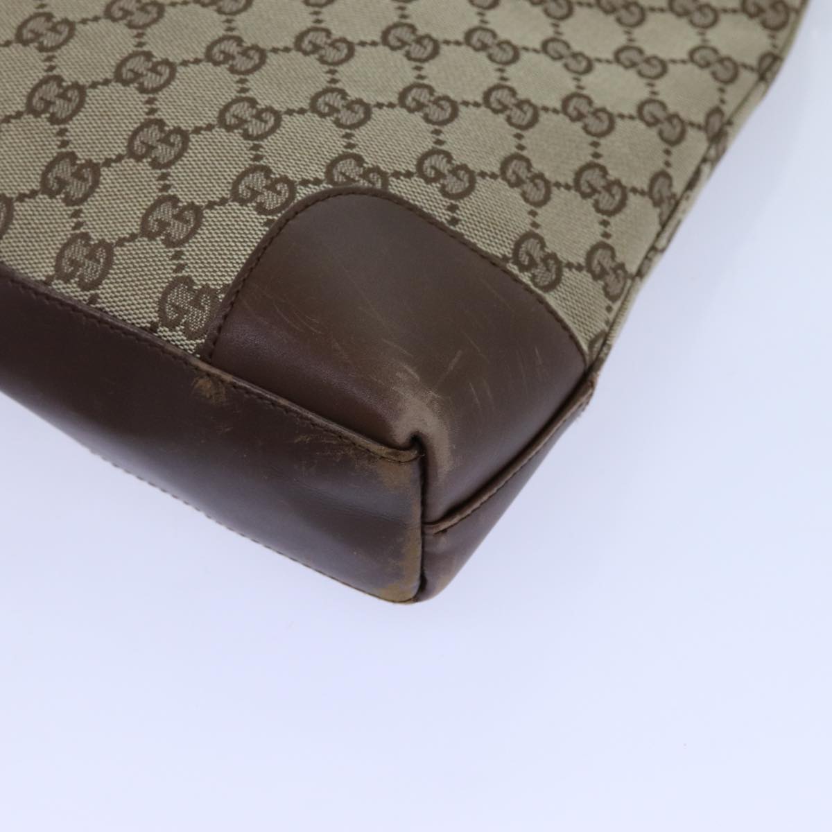 GUCCI GG Canvas Shoulder Bag Beige 33900 71788