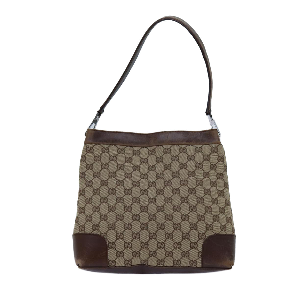 GUCCI GG Canvas Shoulder Bag Beige 33900 71788