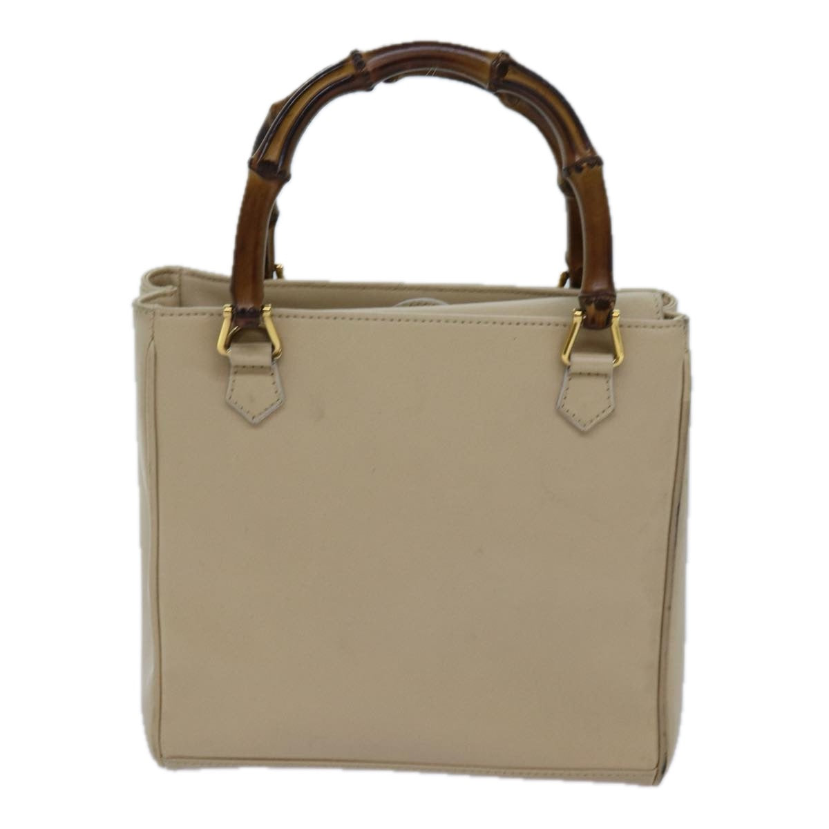 GUCCI Bamboo Hand Bag Leather 2way Beige 000 1364 0316 71795