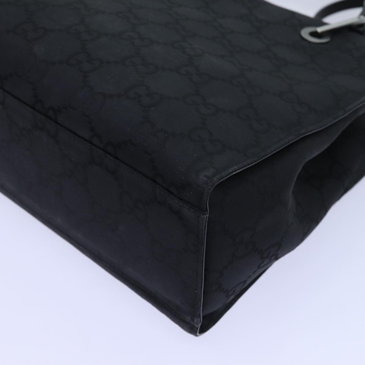 GUCCI Bamboo GG Canvas Hand Bag Nylon 2way Black 002 1016 71796