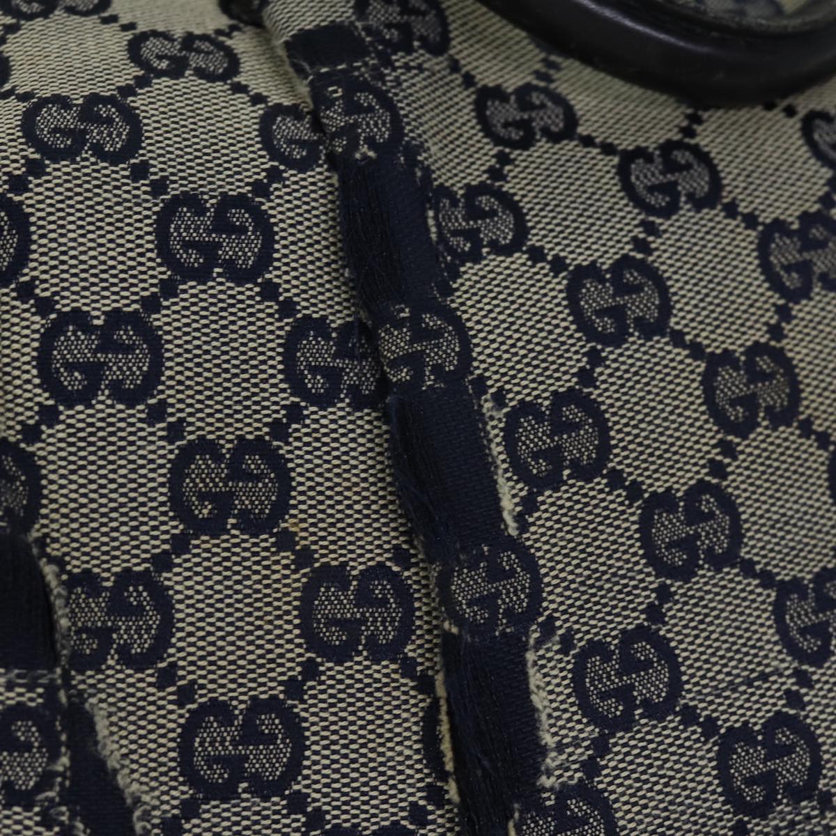 GUCCI GG Canvas Hand Bag Navy 211944 71797