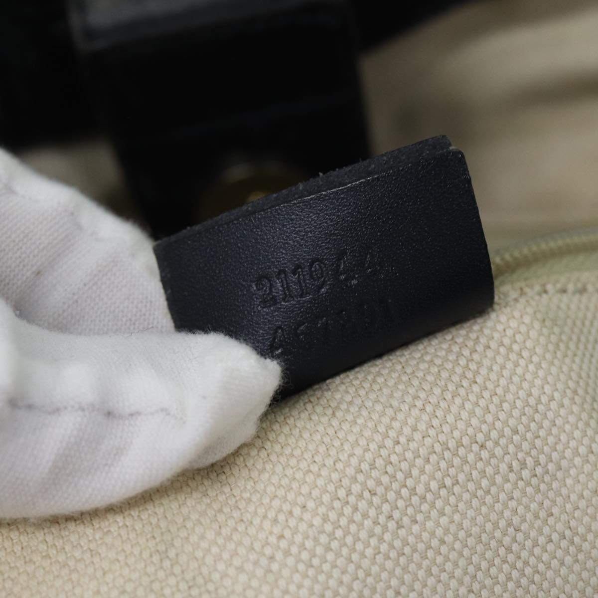GUCCI GG Canvas Hand Bag Navy 211944 71797