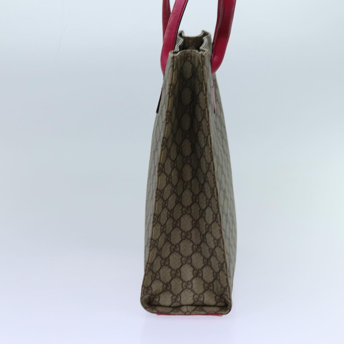 GUCCI GG Supreme Hand Bag PVC Beige 91249 71798