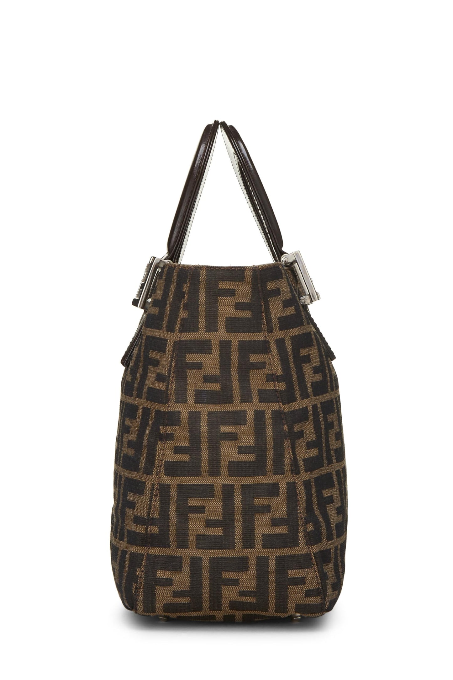 Fendi,  Brown Zucca Canvas Handbag Small, Brown