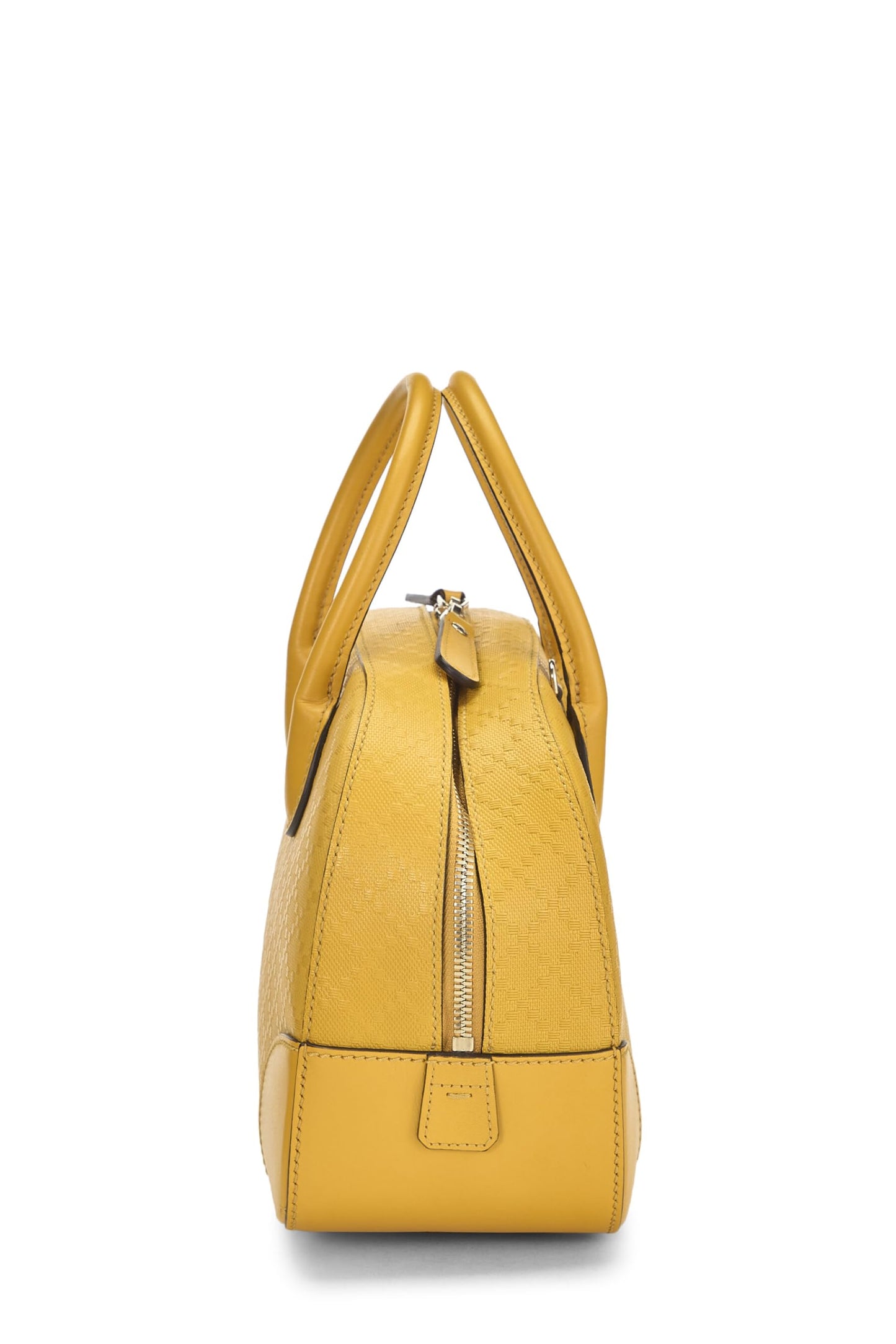 Gucci,  Yellow Diamante Coated Canvas Top Handle Bag, Yellow