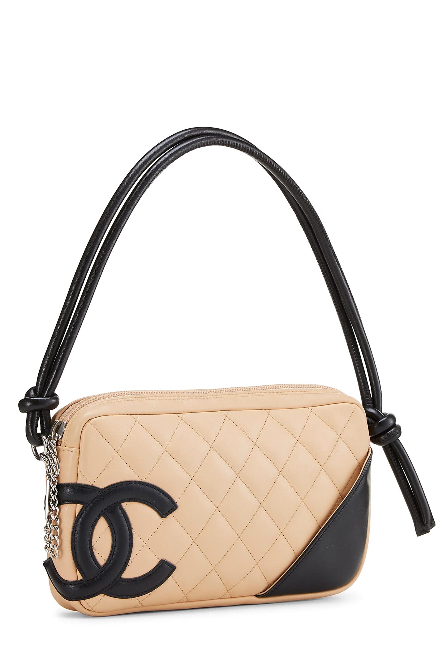 Chanel,  Beige Quilted Calfskin Cambon Pochette, Beige