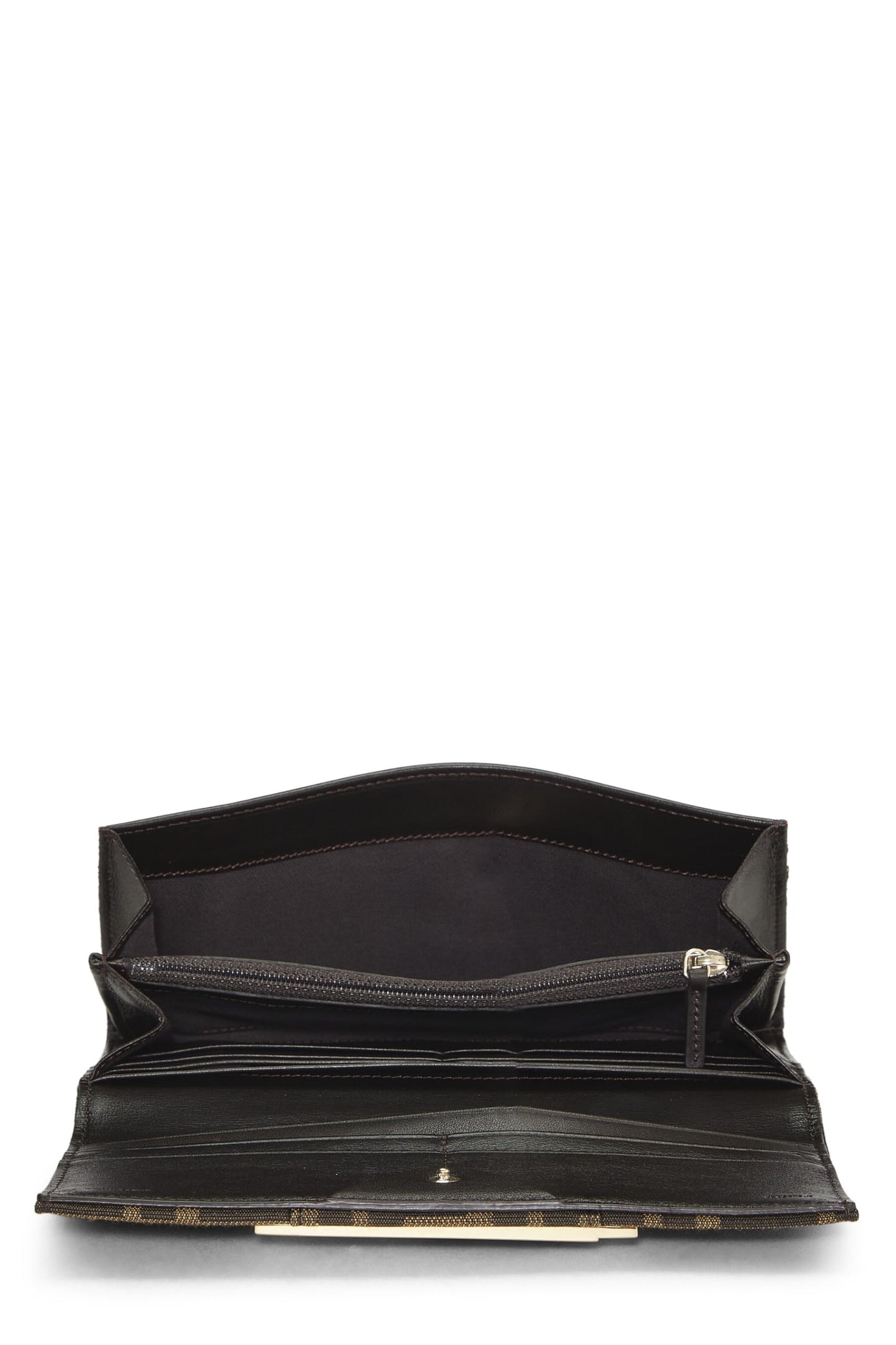 Fendi,  Brown Zucca Canvas Long Wallet, Brown