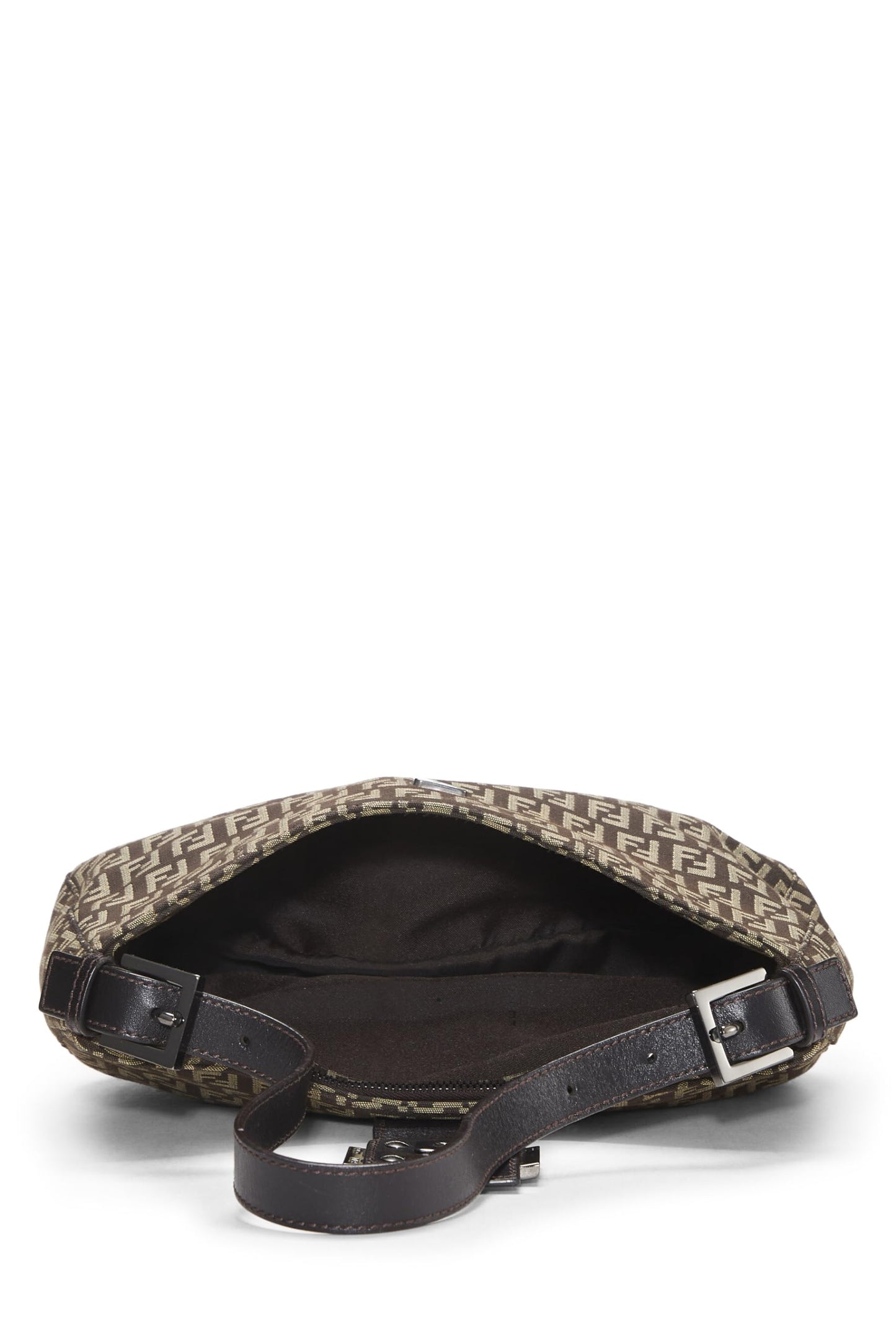Fendi,  Brown Zucchino Canvas Shoulder Bag, Brown