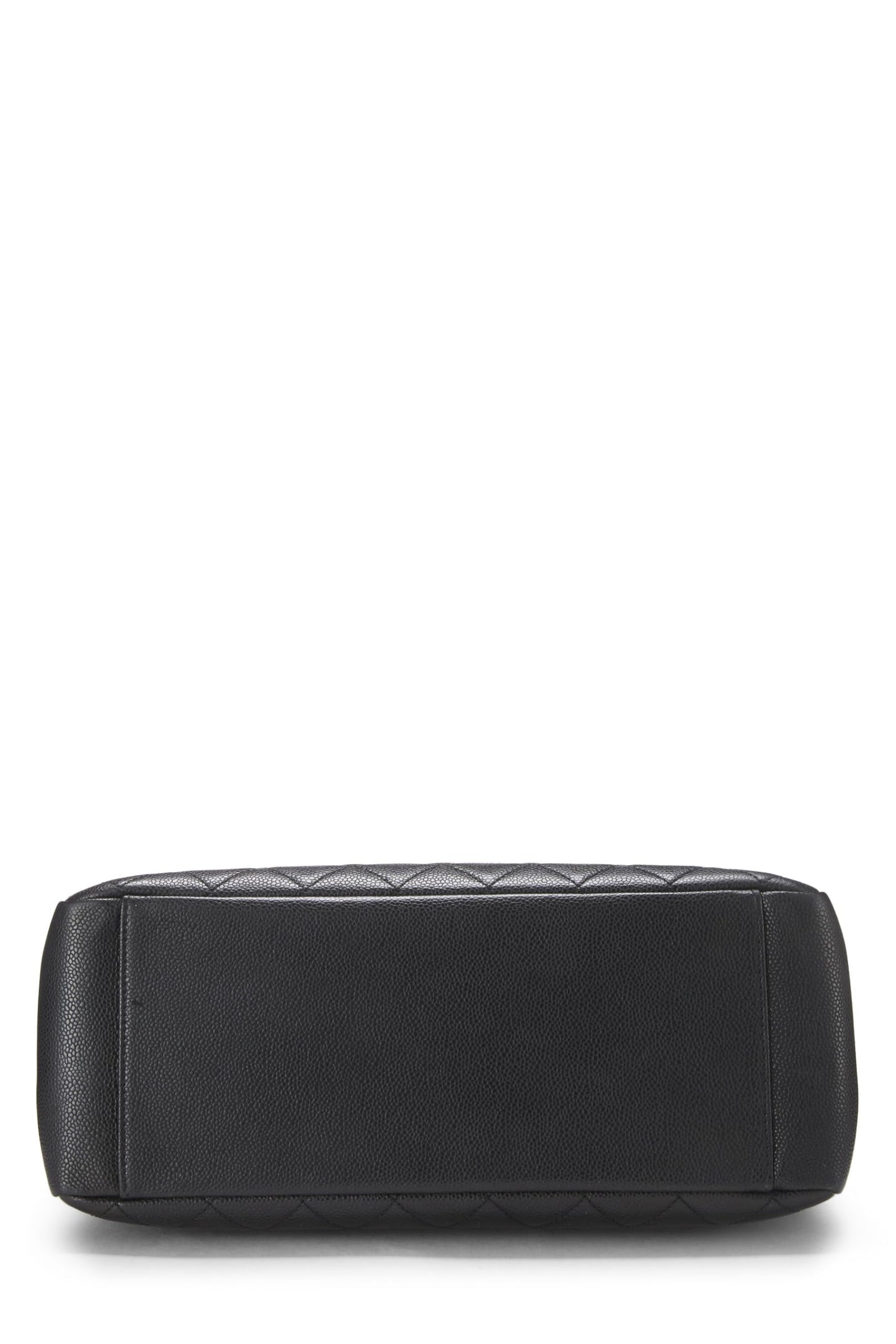 Chanel,  Black Quilted Caviar Grand Shopping Tote (GST), Black