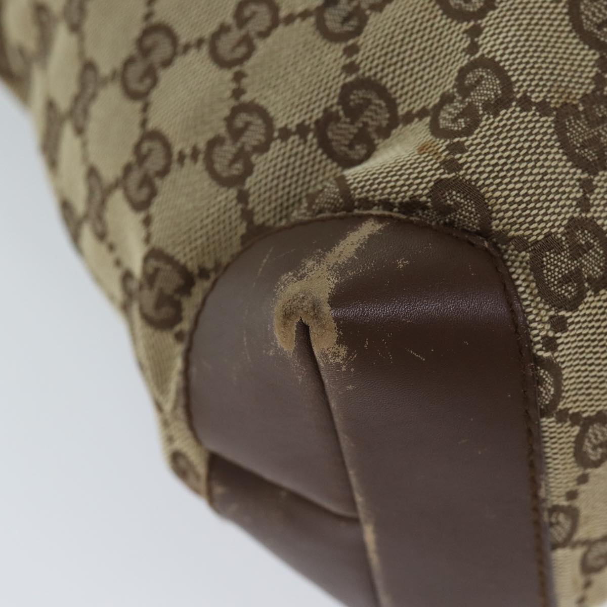 GUCCI GG Canvas Tote Bag Beige 28893 71807