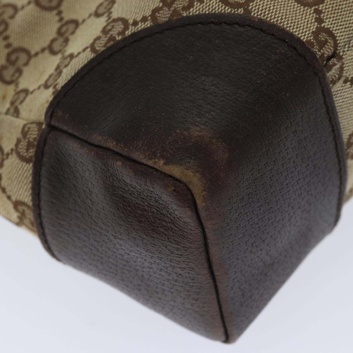 GUCCI GG Canvas Shoulder Bag Beige 114273 71808