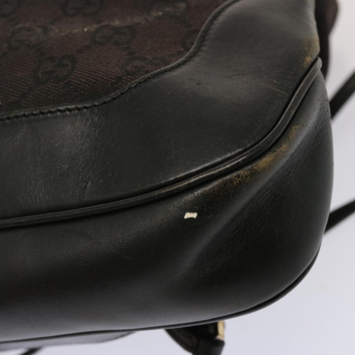 GUCCI GG Canvas Shoulder Bag Black 001 3812 71811