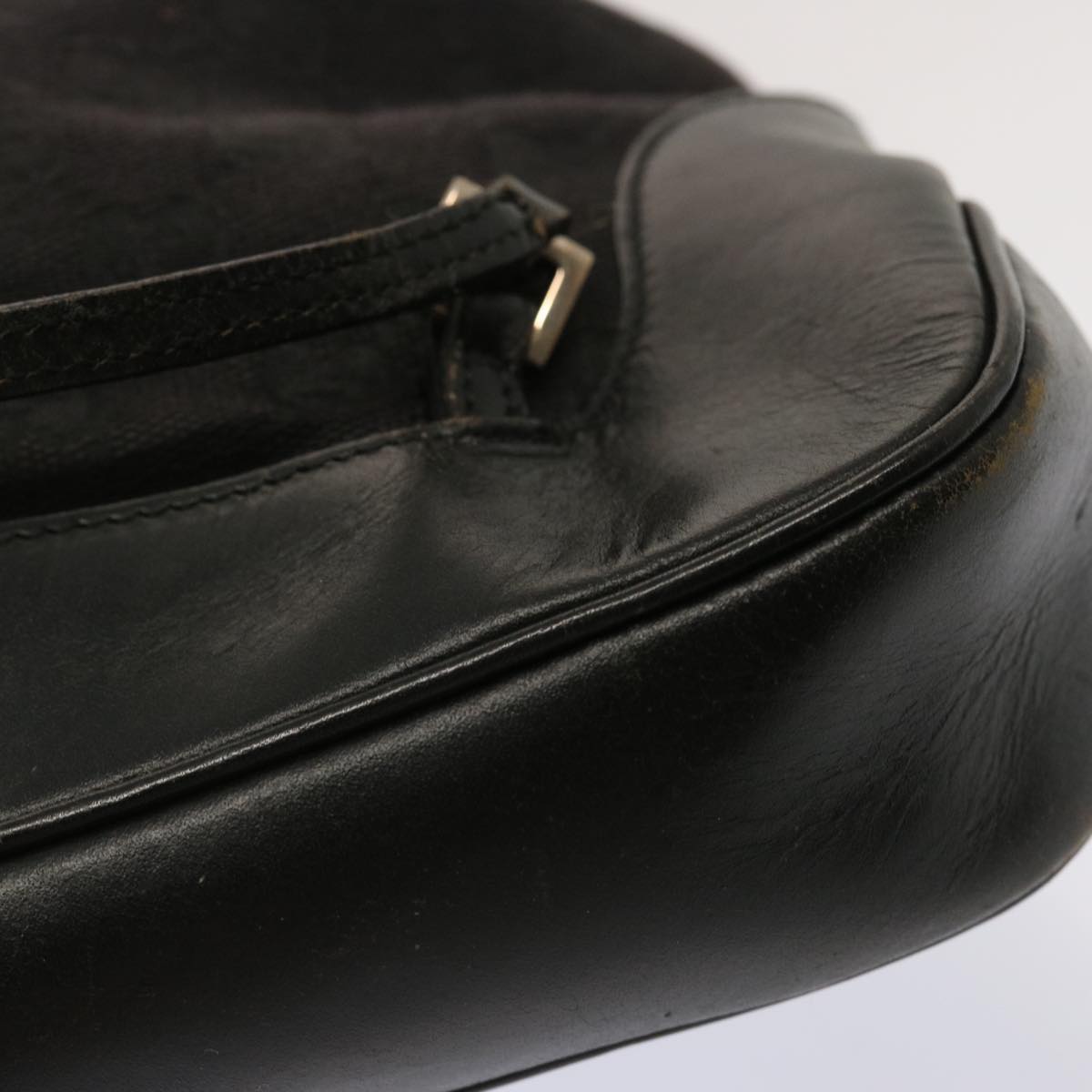 GUCCI GG Canvas Shoulder Bag Black 001 3812 71811