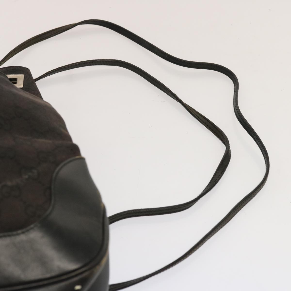 GUCCI GG Canvas Shoulder Bag Black 001 3812 71811