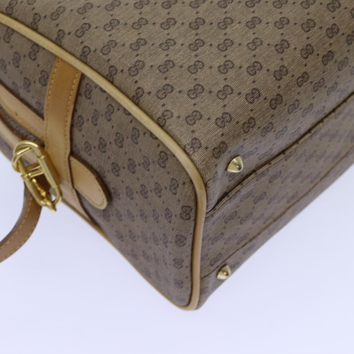 GUCCI Micro GG Supreme Hand Bag PVC Leather 2way Beige 71819