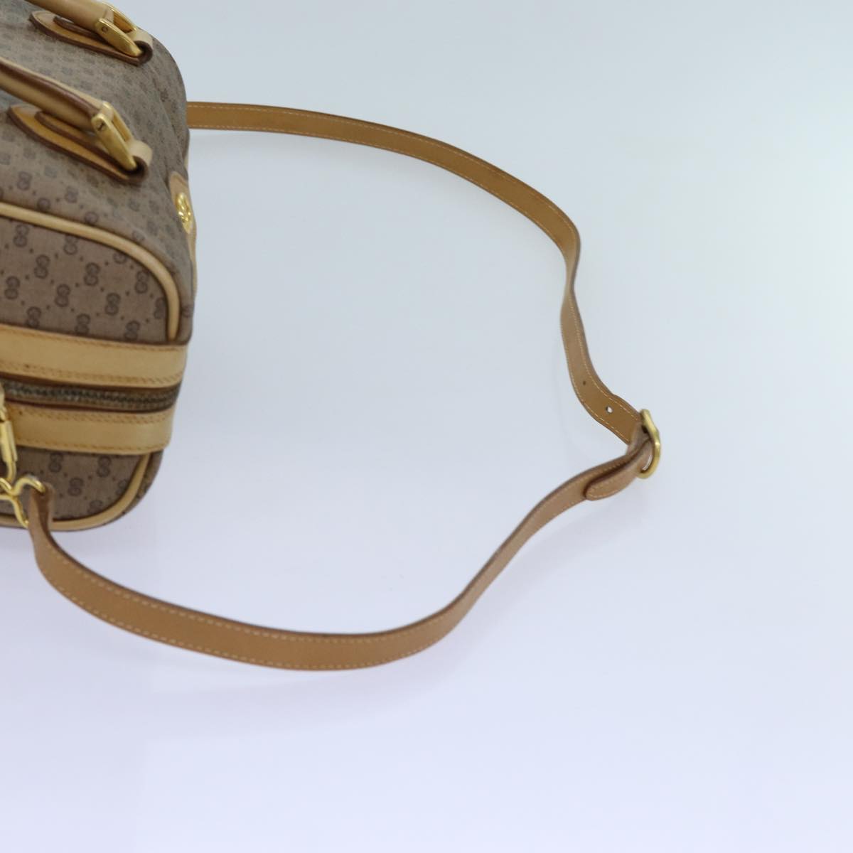 GUCCI Micro GG Supreme Hand Bag PVC Leather 2way Beige 71819