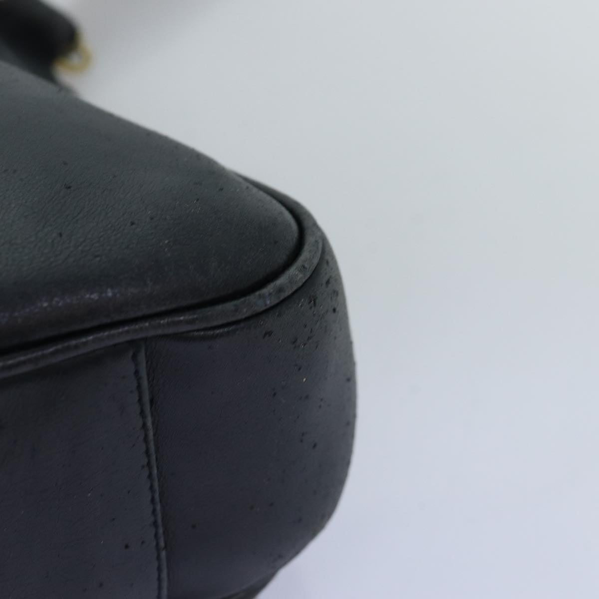 GUCCI Bamboo Shoulder Bag Leather 2way Black 71823