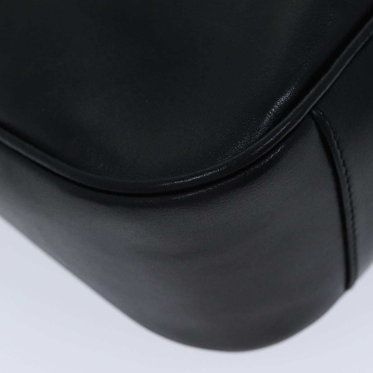 GUCCI Bamboo Shoulder Bag Leather 2way Black 71824