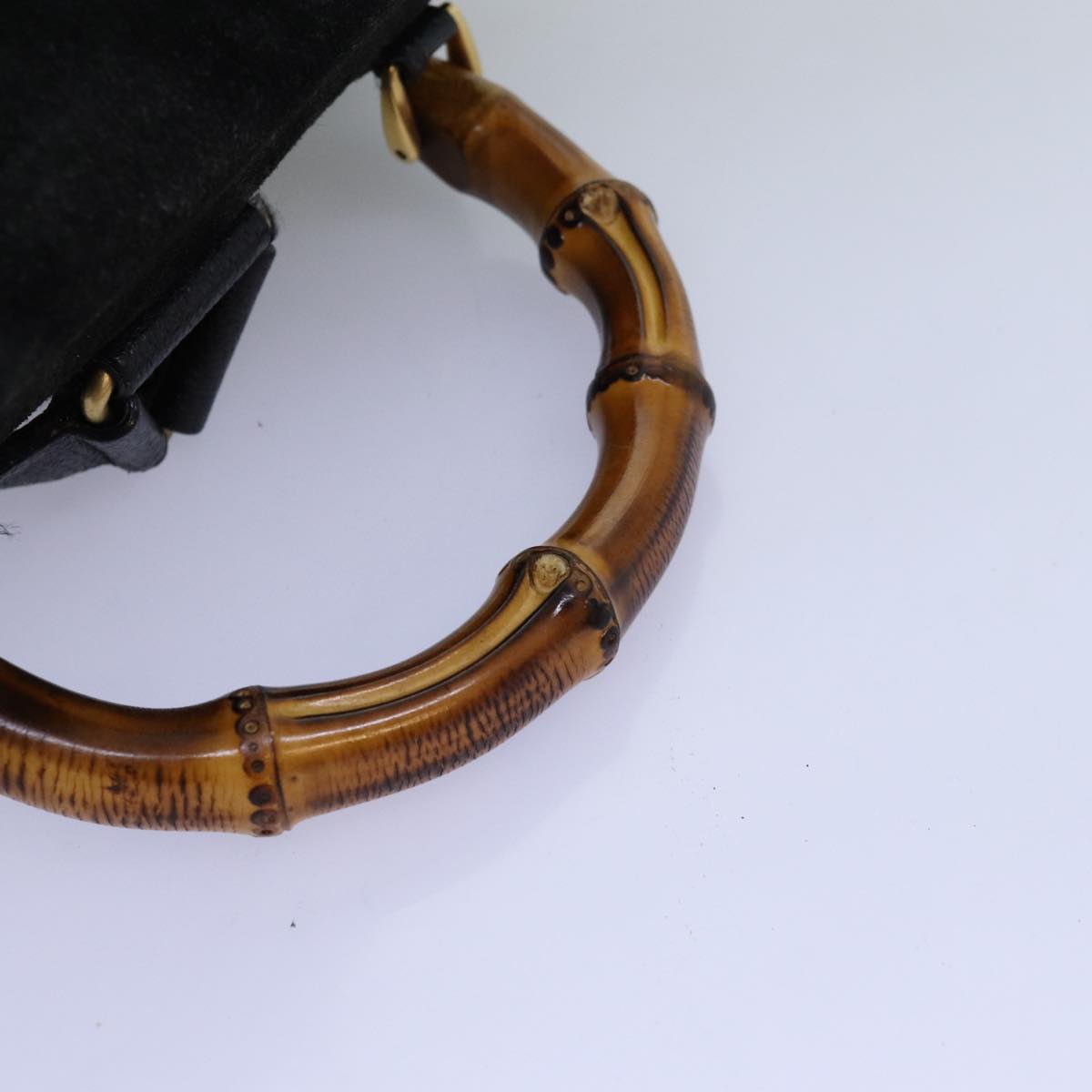 GUCCI Bamboo Backpack Suede Black 71825