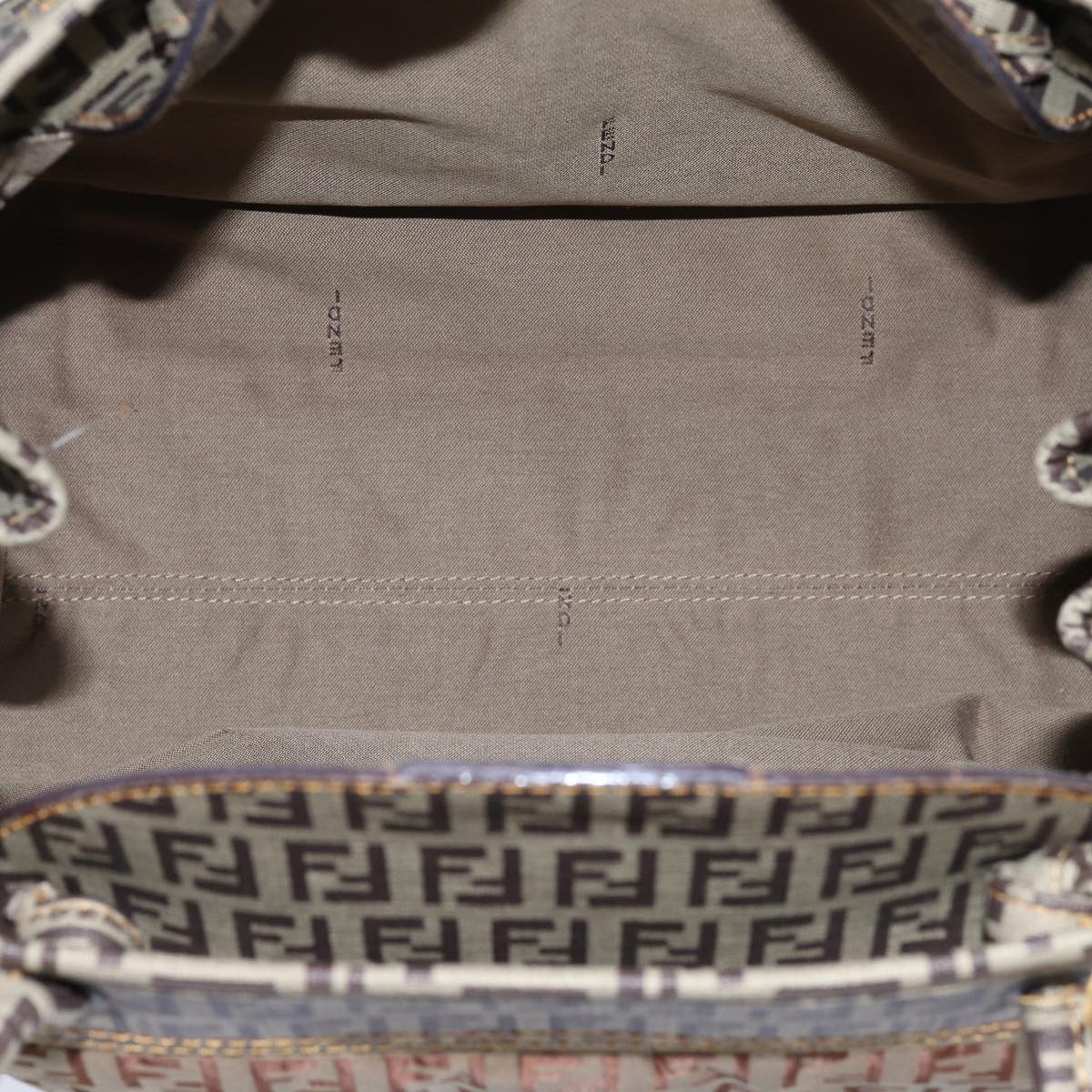 FENDI Zucchino Canvas Hand Bag Beige 71826