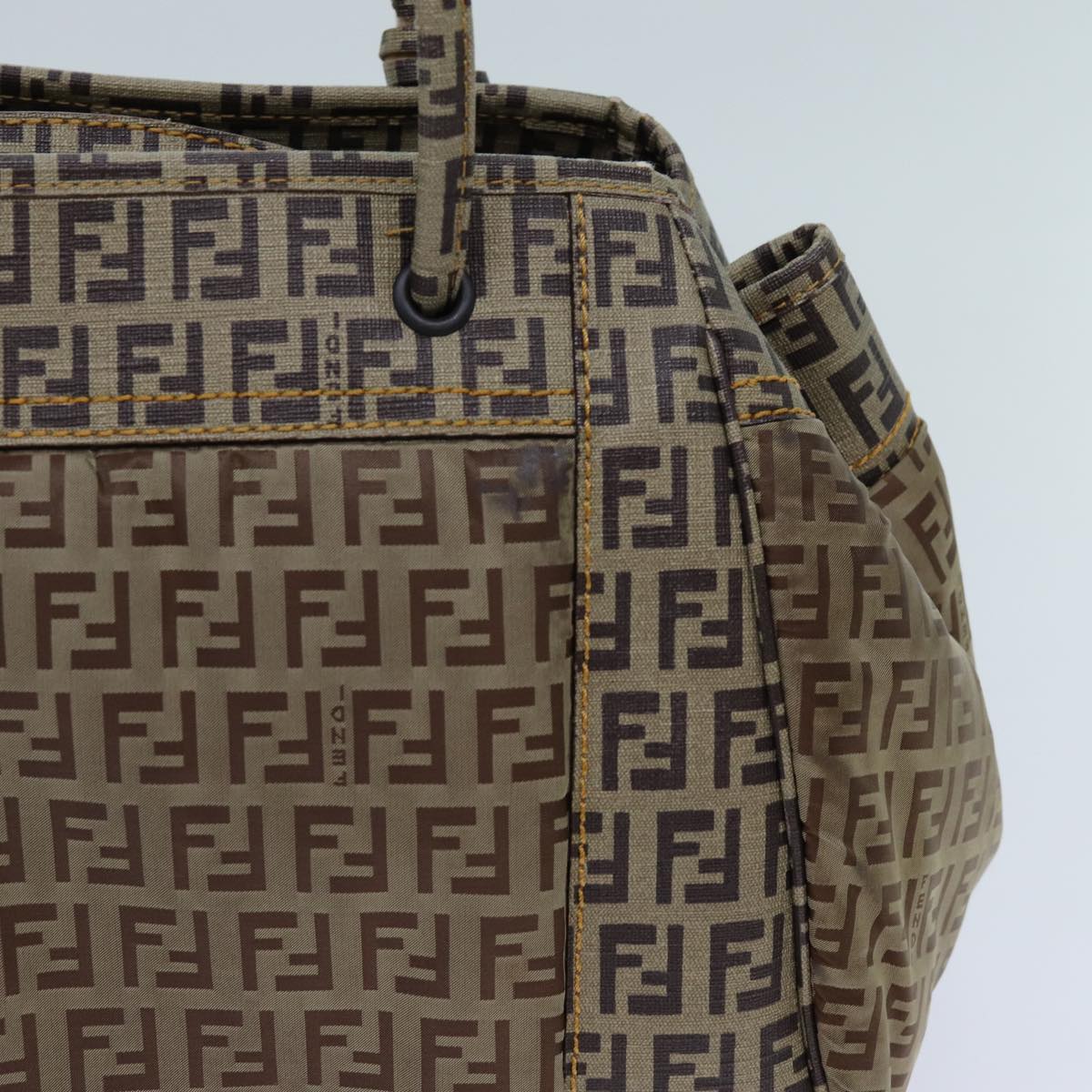 FENDI Zucchino Canvas Hand Bag Beige 71826