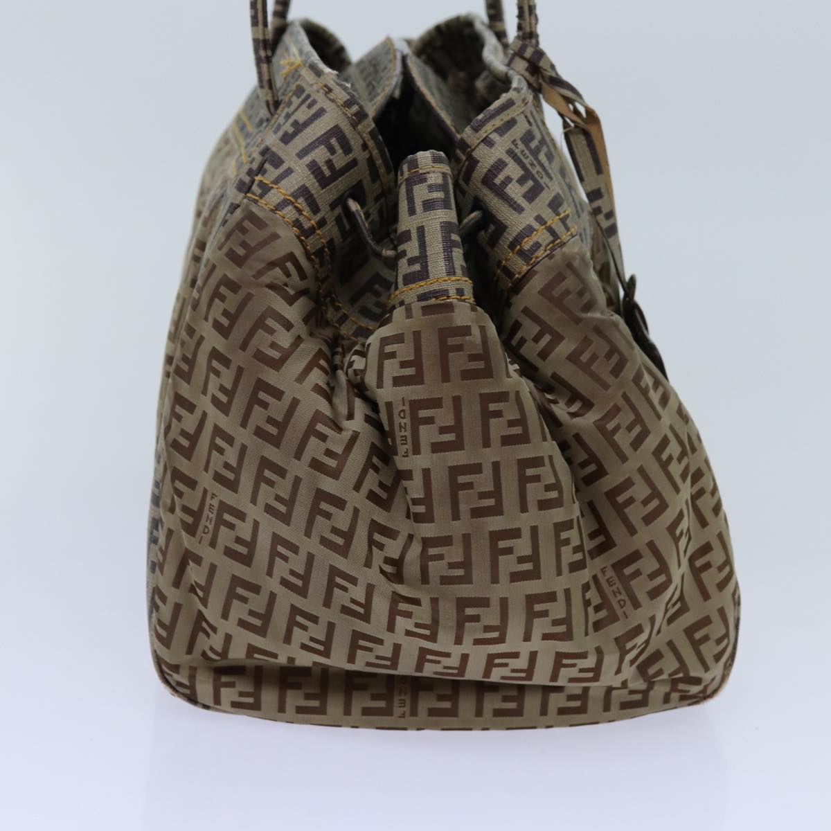 FENDI Zucchino Canvas Hand Bag Beige 71826