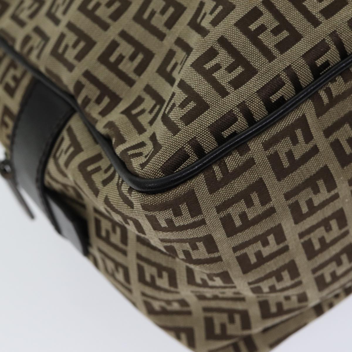 FENDI Zucchino Canvas Hand Bag Beige 71830
