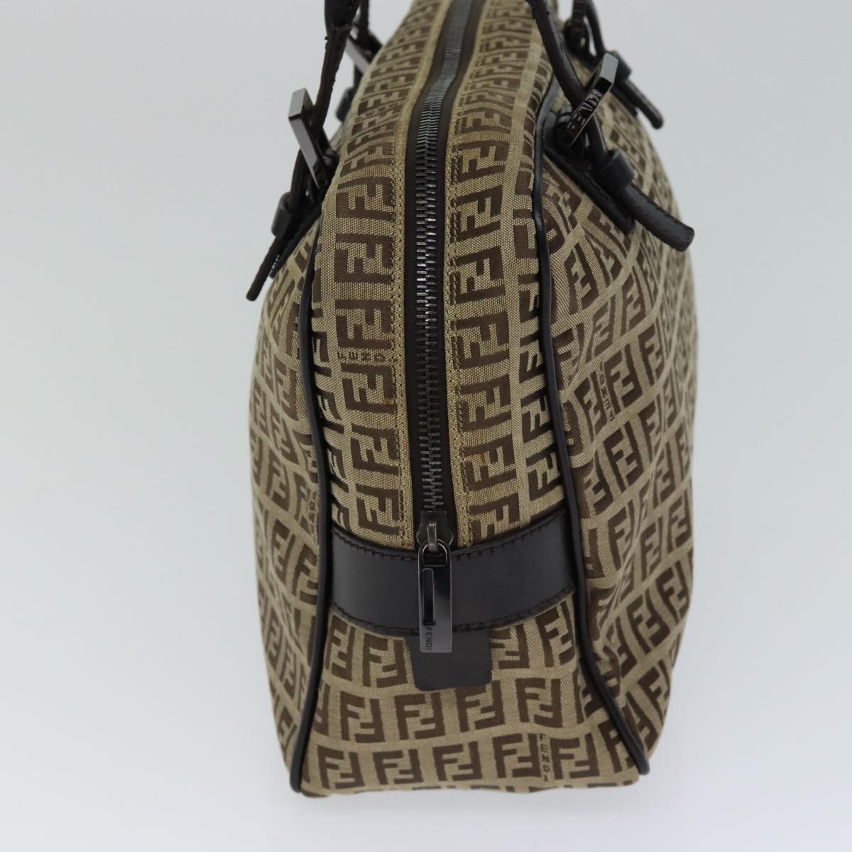 FENDI Zucchino Canvas Hand Bag Beige 71830