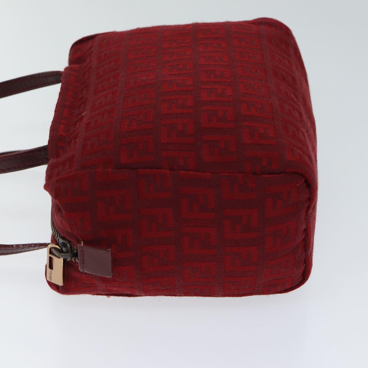FENDI Zucchino Canvas Hand Bag Red 71832