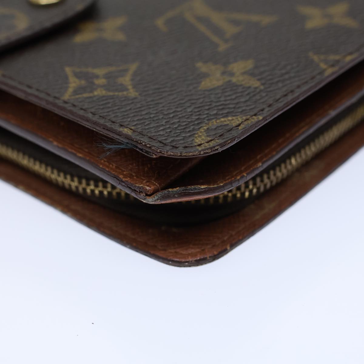 LOUIS VUITTON Monogram Porto Papie Zip Wallet M61207 LV 71891
