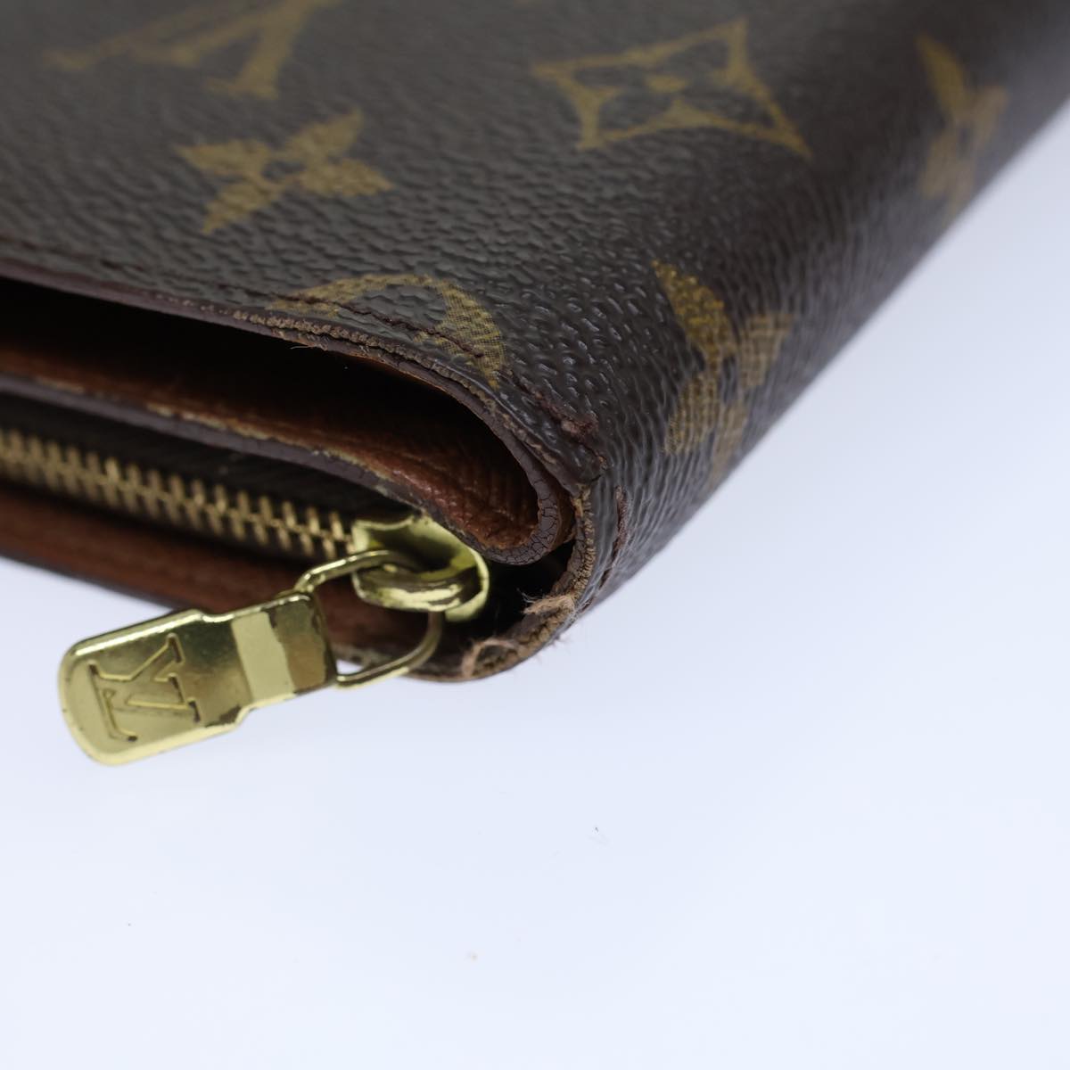 LOUIS VUITTON Monogram Porto Papie Zip Wallet M61207 LV 71891