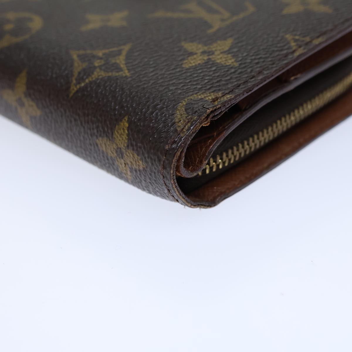 LOUIS VUITTON Monogram Porto Papie Zip Wallet M61207 LV 71891