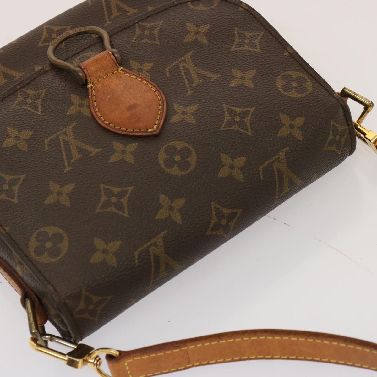 LOUIS VUITTON Monogram Saint Cloud MM Shoulder Bag M51243 LV 71895